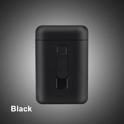 Black 20 шт., чехол для сигарет, электронная USB Зажигалка, держатель для сигар, зажигалка для обычных сигарет, гаджеты для мужчин - Цвет: Black