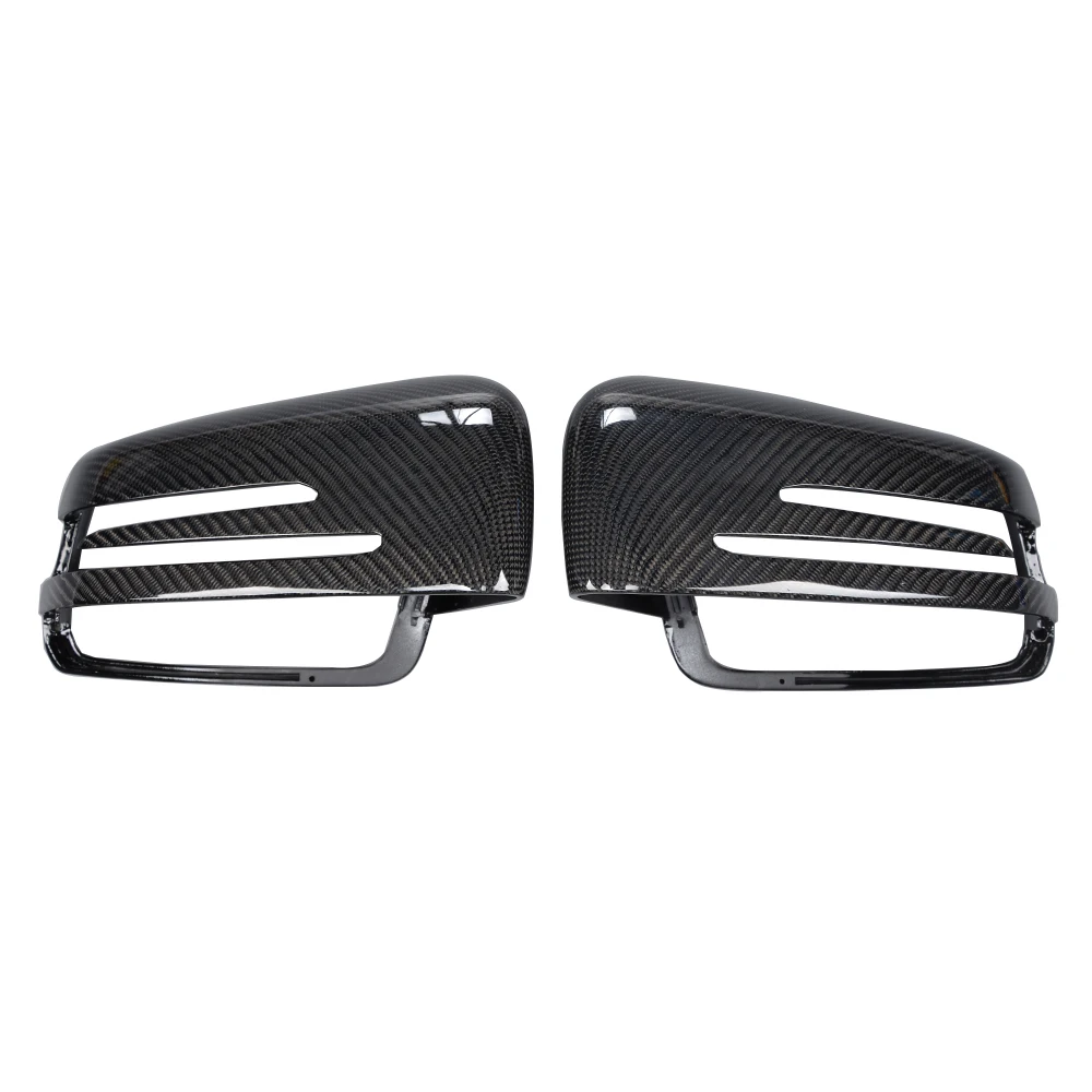  CLA Class Replacement Carbon Auto side mirror Covers Caps For Mercedes Benz C117 2013 - 2016 White 