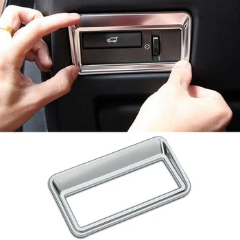 

Chrome Interior Rear door Trunk Switch Button Panel Cover Trim Frame For Land Rover Range Rover Sport Evoque 2013+