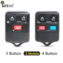 KEYECU 1x/2x para Lincoln, Mercury, para Ford Taurus Mustang Focus Fuja da Chave Do Carro Shell Caso Fob 3/4 Botão FCC: CWTWB1U345