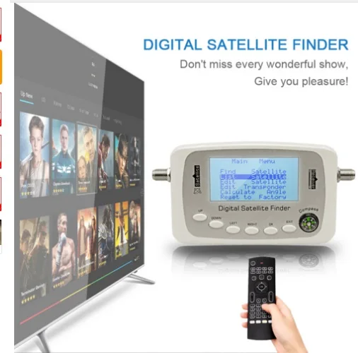 

Digital Finder SF-500 Digital Satellite Finder Signal Meter Sat Dish Finder with DVB-S DVB-S2 SF560