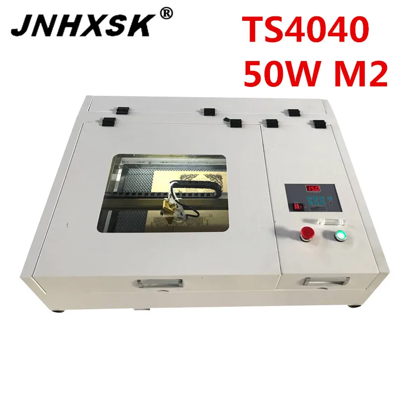 JNHXSK TS4040 50 Вт 110/220 в co2 лазерная трубка гравировальная и режущая машина шаговый