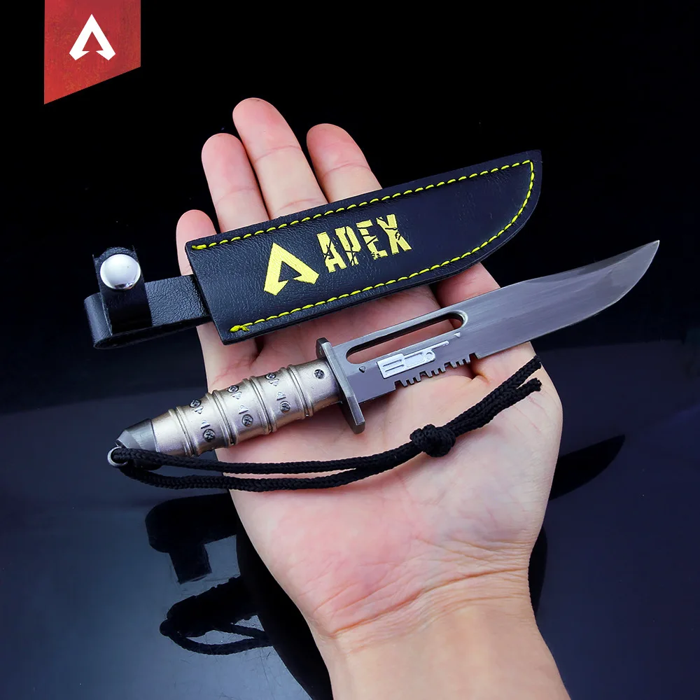 

16cm Game Weapons Figures Apex legends BLOODHOUND Dagger with Leather Case Action Figure Toys Collection Keychain for Boys