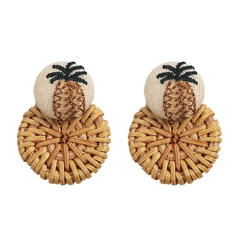 Wholesale Bamboo Crochet Indian Wood Earrings Custom For Girls