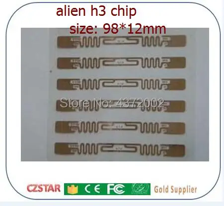 UHF RFID тег EPC 6C стикер Alien 9654 влажная инкрустация 915mhz868mhz860-960MHZ Higgs3 100 шт клей пассивный RFID этикетка