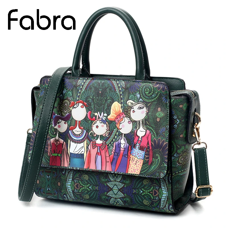 

Fabra New Designed Female Cartoon Girl Printing Saffiano Shoulder Women Messenger Bags Women Handbag Girls Crossbody Bag Flap