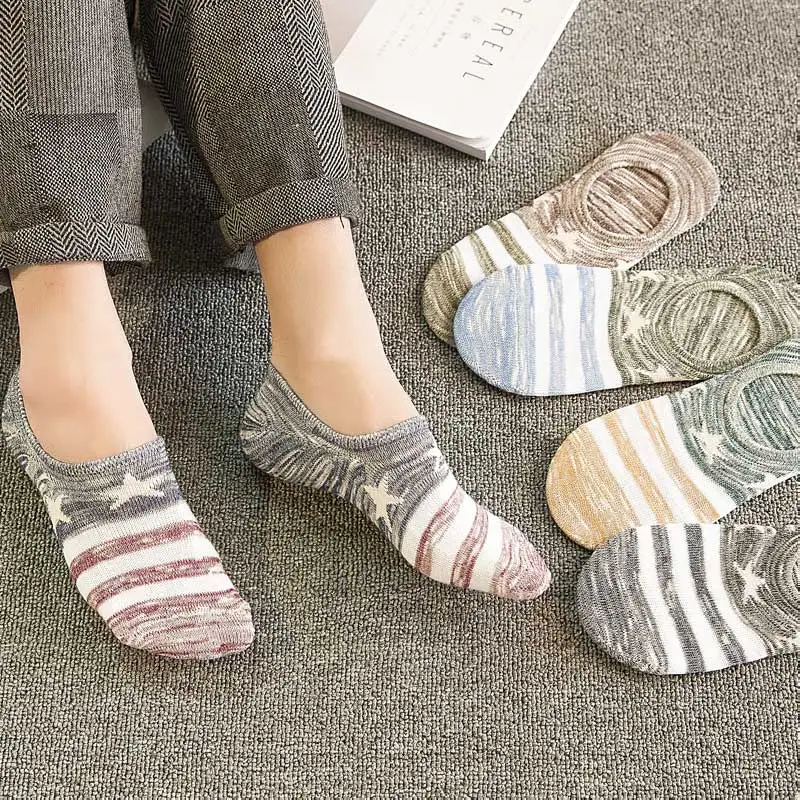 

5 Pairs/Lot Sock Women Men's Solid color simple atmosphere comfort Socks Stripe Cotton Trendy household Mid Tube Socks 29 styles