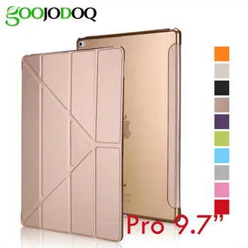 For Ipad Pro 9.7 Smart Case for Ipad Mini 1 2 3 Matte PC Case 5 Shapes Stand PU Leather Cover For Ipad 7 Auto Sleep/Wake up