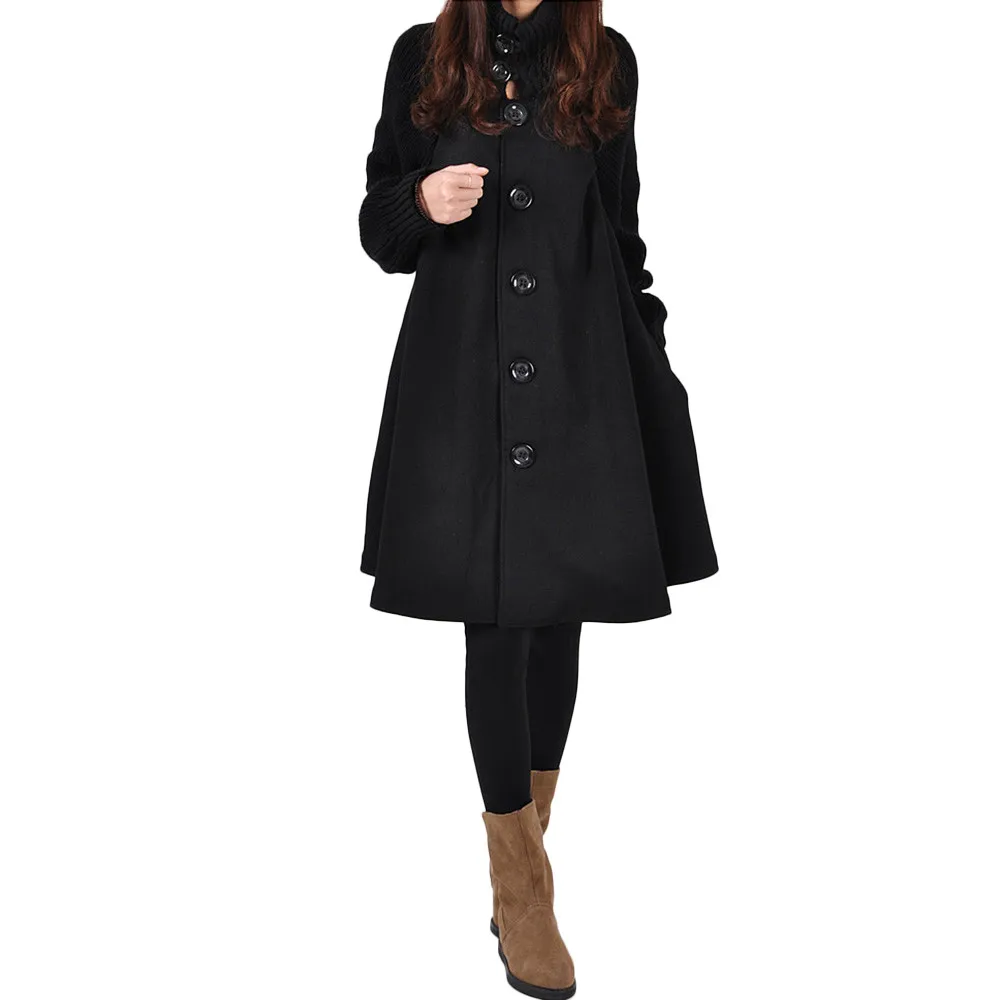 Страусиная Длинная женская куртка пальто ветровка свободное зимнее шерстяное пальто женское осеннее манто Femme Hiver теплая накидка YS45