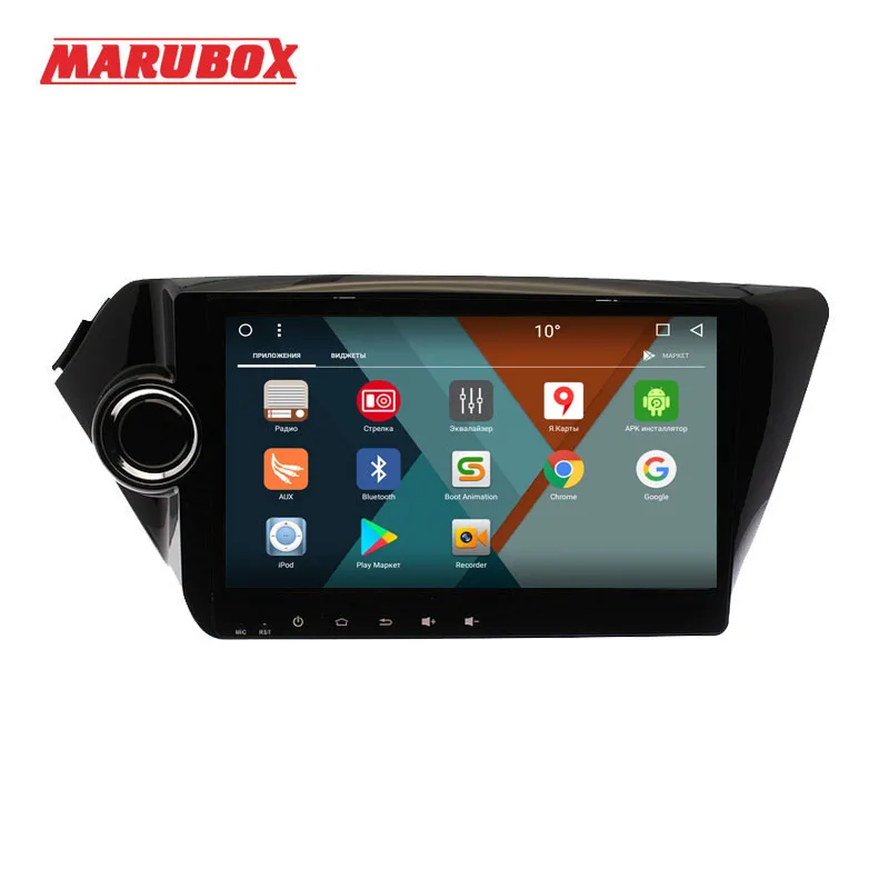 MARUBOX 9A203MT8 Штатное Головное устройство для KIA RIO.K2 2010- Android 8.1 Восьмиядерный процессор Allwinner T8,Оперативная 2GB,Встроенная 32GB штатная магнитола Беспроводное обновление Поддержка кнопок на руле