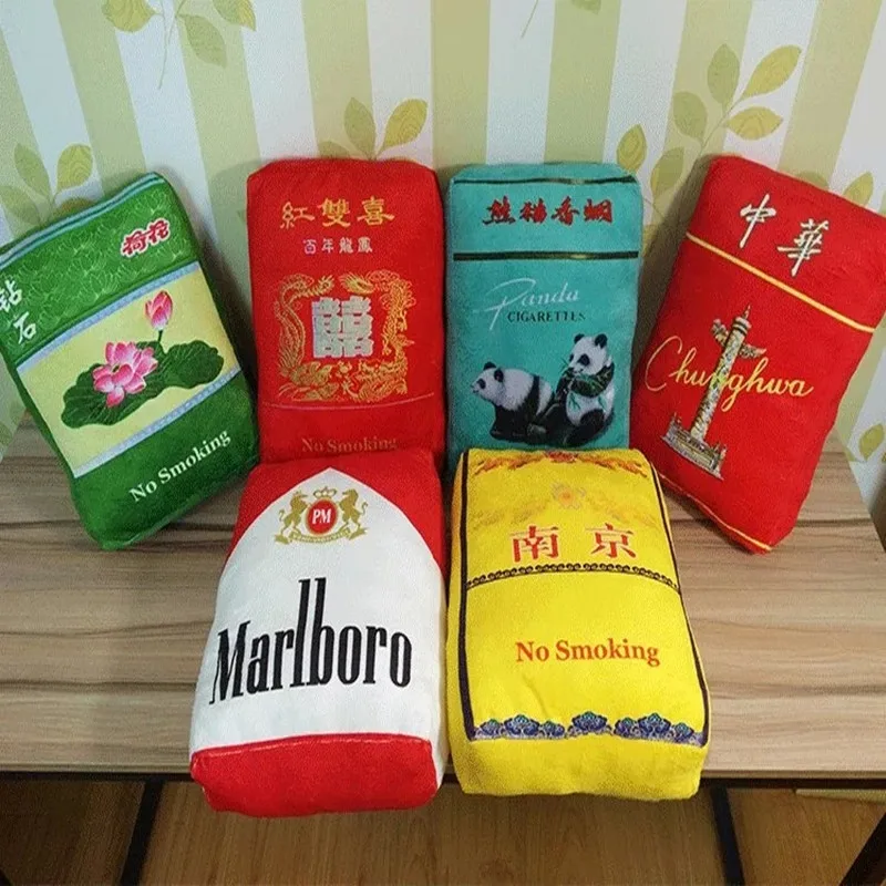 Creative realistic cigarette cigarettes pillow plush toy doll doll