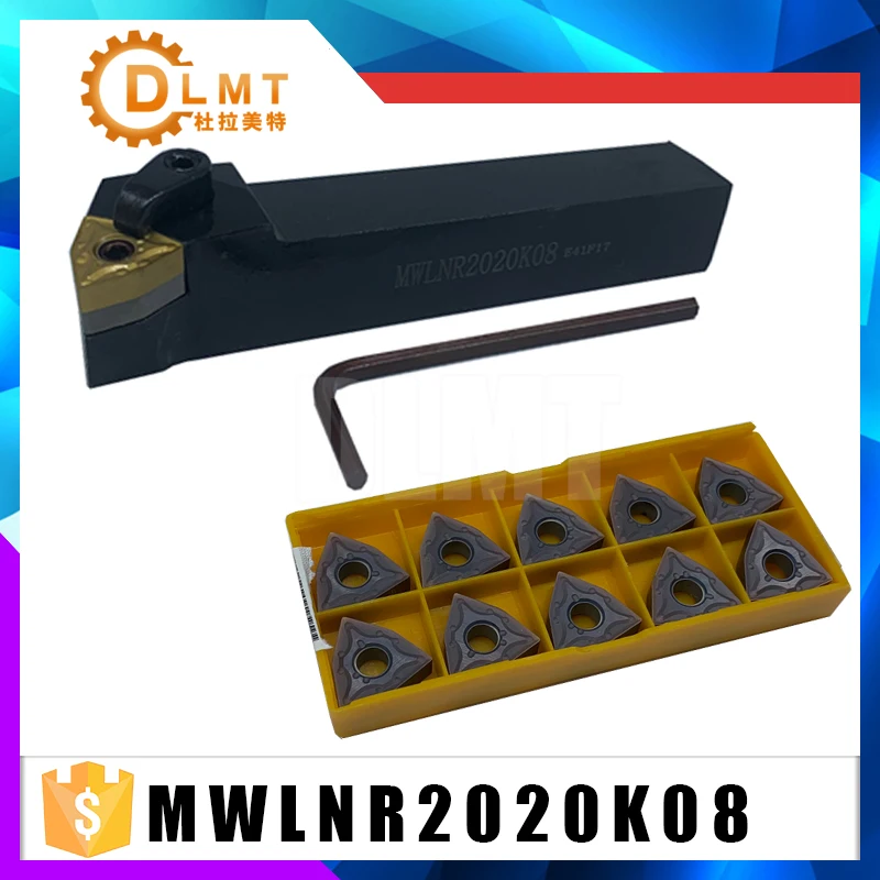 Внешний токарный инструмент MWLNR2020K08/MWLNL2020K08 внешний пазовой токарный станок бар держатель инструмента набор