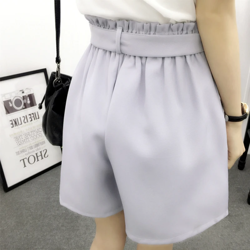 Летние популярные юбки-шорты женские крутые шорты с высокой талией для женщин с бантом или поясом свободные шорты для девочек мода GQ1221