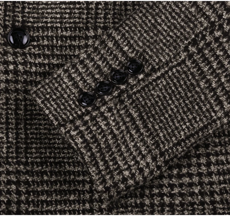 Зимний мужской шерстяной клетчатый тонкий костюм для отдыха метросексуал мужской повседневный Европейский стиль брендовый модный костюм куртка F196-2