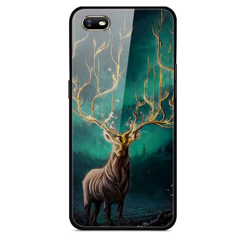 22 Для Coque Oppo A1k чехол из закаленного стекла «Планета космос» чехол из стекла для Oppo A1k Coque Shell для Oppo A1k A1 k A 1 k крышка - Цвет: 22