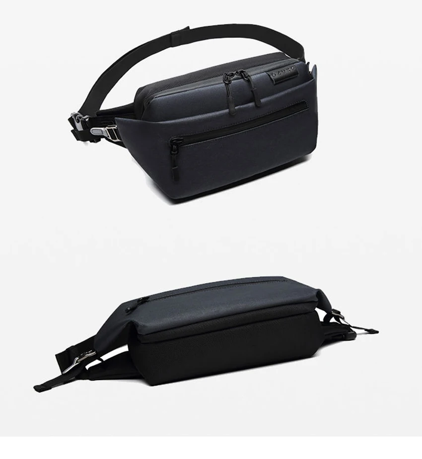 OZUKO 9237, Повседневная Мужская поясная сумка, поясная сумка, Мужская поясная сумка, черная, водонепроницаемая, для путешествий, поясная сумка, для бега, для спорта, нагрудная сумка для телефона