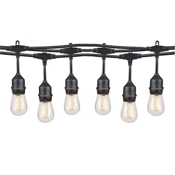 

10M Waterproof LED S14 String Lights E26 E27 Vintage Edison Bulbs Outdoor Garden Holiday Lighting Commercial Grade Patio Lights