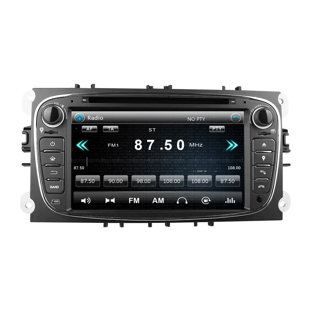 Flash Deal Eunavi Double 2 Din 7 Inch Car DVD Radio Player For FORD/Mondeo/S-MAX/C-MAX/Galaxy/FOCUS 2 with GPS Navigation 1080P Free Map BT 1