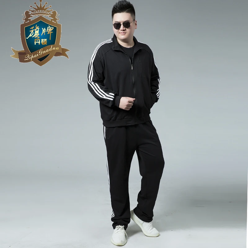 2018 Men Tracksuits Outwear Hoodies Zipper Sportwear Sets Male Sweatshirts Cardigan Men Set Clothing+Pants plus size 8XL-XL