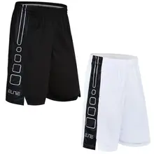 SYNSLOVE дизайн черный белый тренировочный баскетбольный мяч бег образец стиль спортивные шорты свободные половина длины плюс размер двойной карман