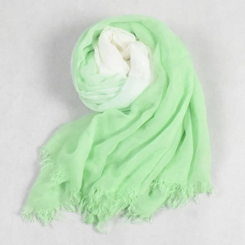 VISROVER унисекс модальный шарф хиджаб яркий цвет Dip Dye очень мягкий хлопок Handfeeling
