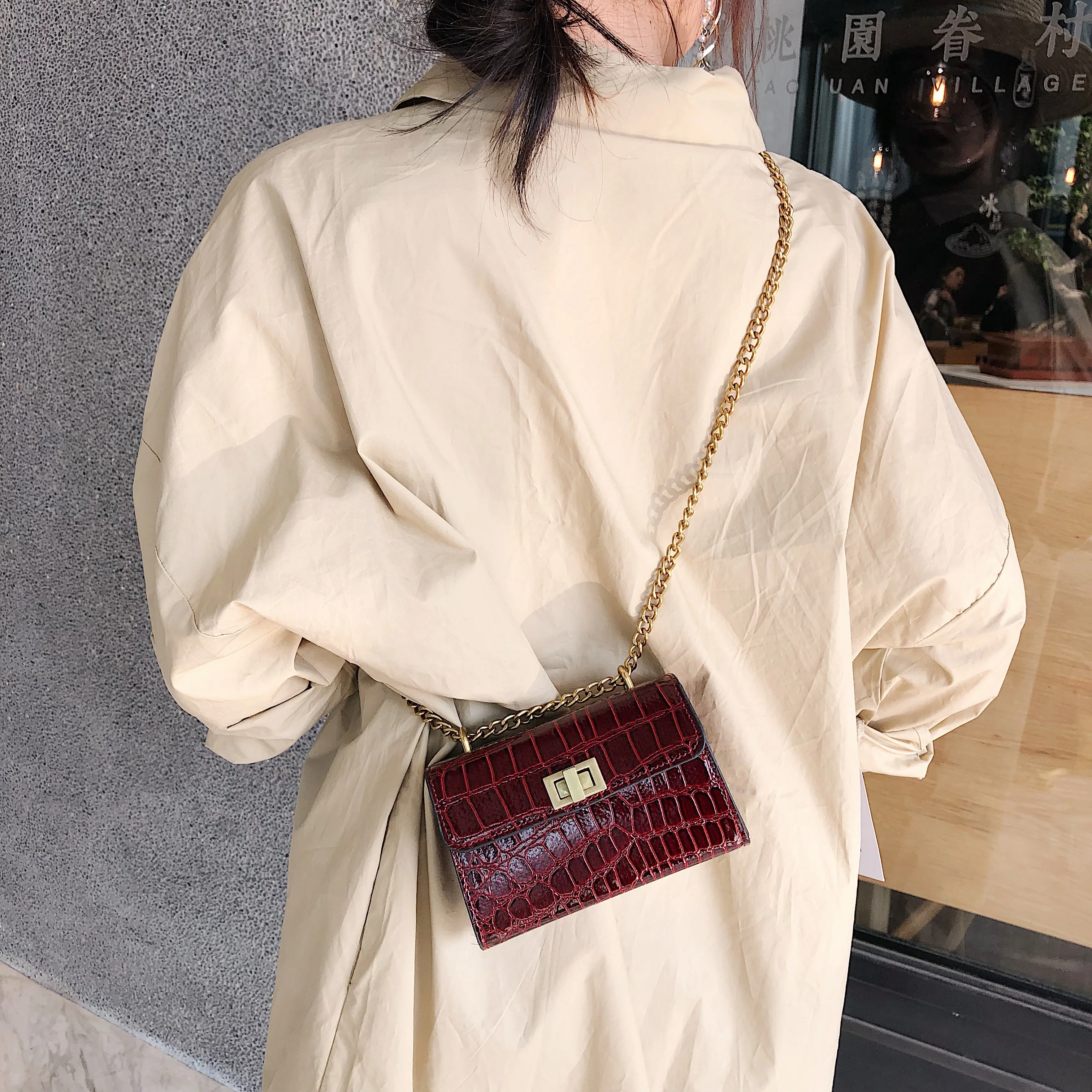  Stone pattern Mini Crossbody bags For Women 2019 Quality PU Leather Ladies Chain Designer Handbags  - 33024538607