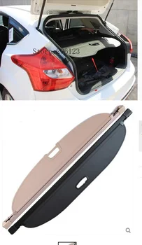 

Beige / Black For2014 2015 2016 2017 2018 for Ford Focus 5set Rear Trunk Security Shield Cargo Cover auto accessories