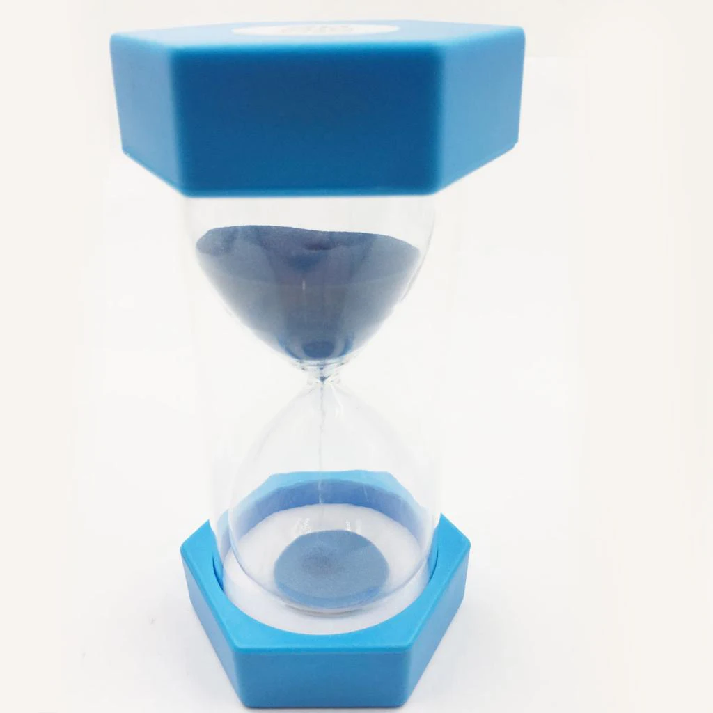 Six Angles Plastic Sand Timer Hourglass Kid Reading Games Playing Brushing Teeth Egg Cooking Timer 1 Minute/5 Minutes