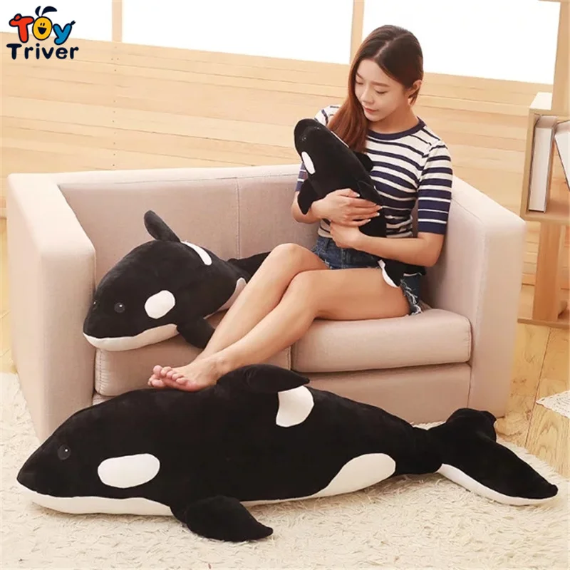 

Simulation Plush Black Killer Whale Toy Stuffed Doll Animal Birthday Christmas Wedding Present Gift Home Shop Deco Triver