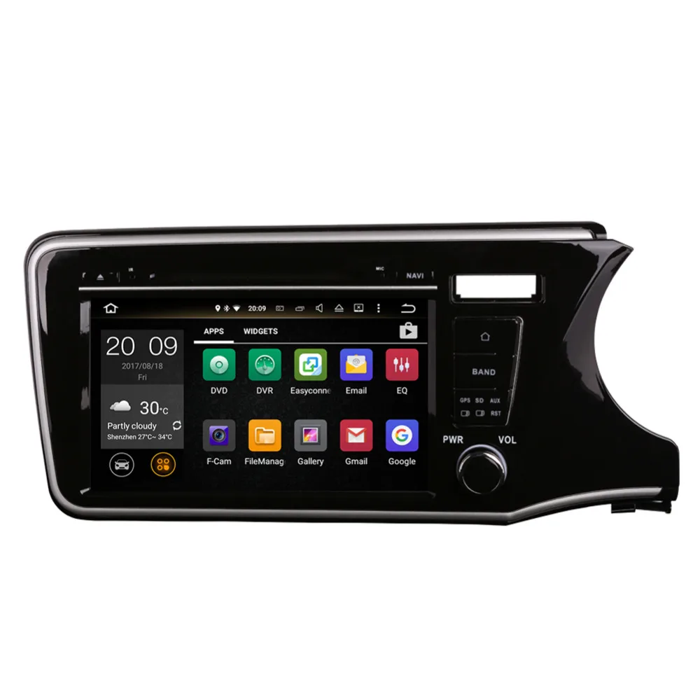 

4GB RAM Android 8.0 Octa Core Car DVD Multimedia Player Auto Radio For Honda City Right Hand Driving 2014- GPS Navigation WIFI