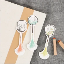 30 шт./кор. красивый винтажный вентилятор Закладка канцелярские закладки Kawaii Мультфильм рекламный подарок офисные школьные принадлежности papelaria