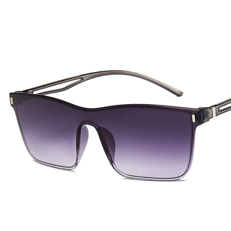 Цельные солнцезащитные очки кошачий глаз женские градиентные линзы Ретро зеркальные безободковые солнцезащитные очки винтажные дорожные очки UV400 - Цвет линз: Doulblegray