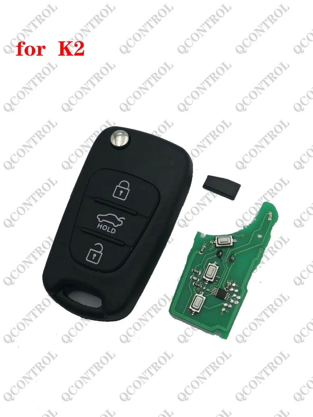 

QCONTROL Remote Car Key 433MHZ with ID46 Chip Uncut Blade for KIA K2