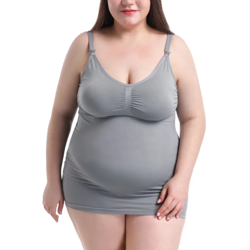 

4XL 5XL Nursing Bra Maternity Breastfeeding Clothes Pregnant Nursing Tops Pregnancy Tanks Plus Size Cotton Bra 7472