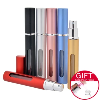 

10 pieces/lot 5ML Mini Atomizer Perfume Bottle With Fine Fog Shampoo Spray Bottles Glass Rechargeable Cosmetic Vial For Traveler