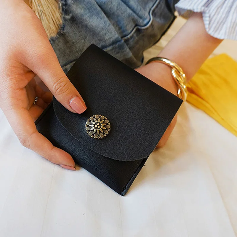 

1 Pcs Women Lady Wallet Purse Mini Short Design PU Leather Vintage For Coin Money Cards New