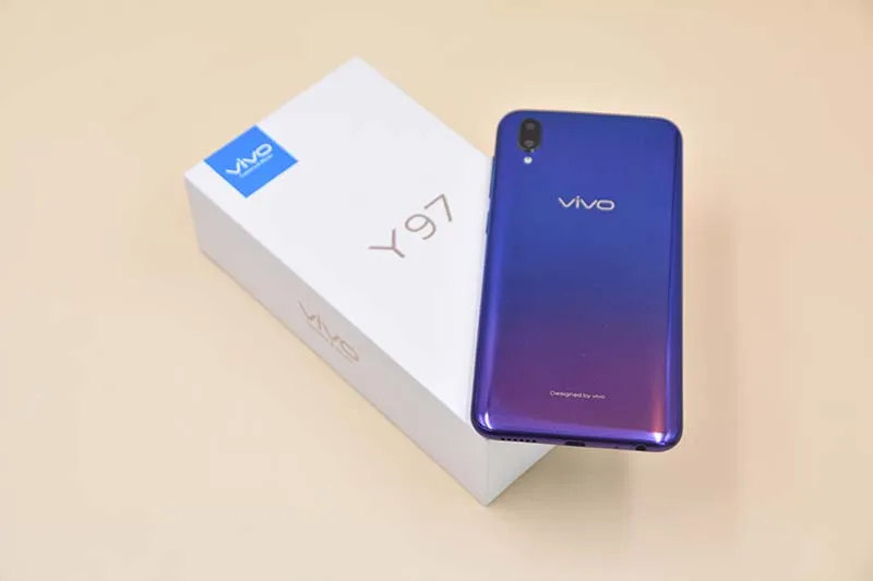 VIVO Y97, 4 Гб ОЗУ, 128 Гб ПЗУ, Helio P60, четыре ядра, 6,3 дюймов, полный экран, 16,0 Мп+ 2,0 МП, двойная тыловая камера, отпечаток пальца, мобильный телефон