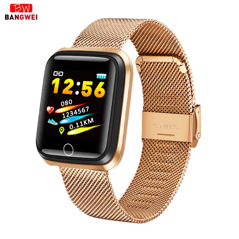 

BANGWEI New Smart Watch Men Women Heart Rate Monitor Blood Pressure Fitness Tracker Smart watch Sports Watch Relogio masculino
