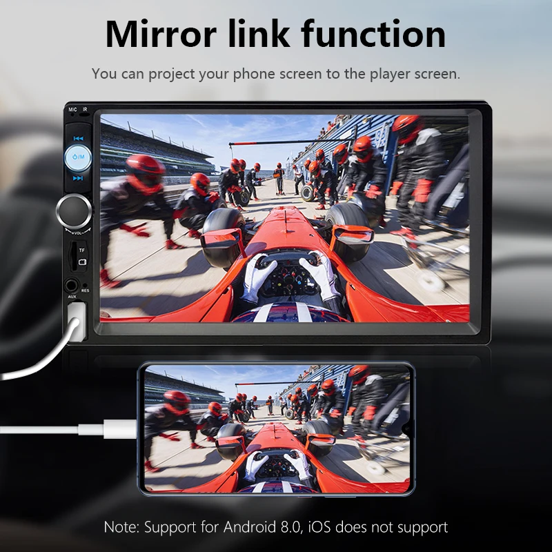 Jansite 7 &quot1080 P 2 din автомагнитола MP5 плеер цифровой сенсорный экран мультимедийный