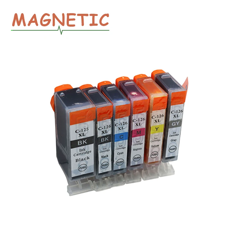 6 шт. для Canon PGI125 CLI126 чернильный картридж принтера принтерам PIXMA IP4810 IP4910 IX6510 MG5210 MG5310