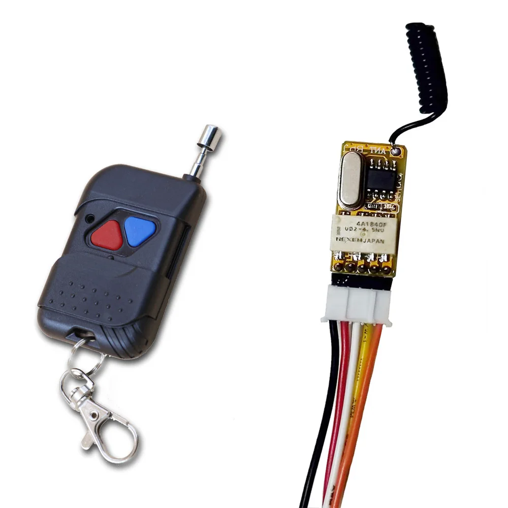 

DC 3V-12V Mini Wireless Remote Control Light Switch System Remote Lamp Switch Micro Radio Relay Receiver Transmitter 315/433 Mhz