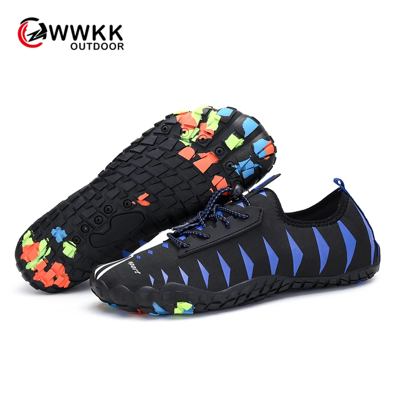 WWKK الصيف أحذية ماء الرجال صنادل شاطئ المنبع أكوا أحذية رجل في الهواء الطلق المشي نهر البحر الغوص السباحة الجوارب تنيس Masculino