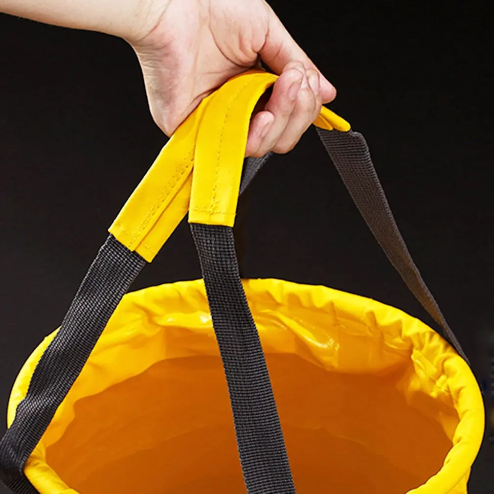 Alocs 11L plegable al aire libre cubo de agua portátil soporte plegable de pesca barril de almacenamiento de alimentos Camping senderismo bolso nuevo
