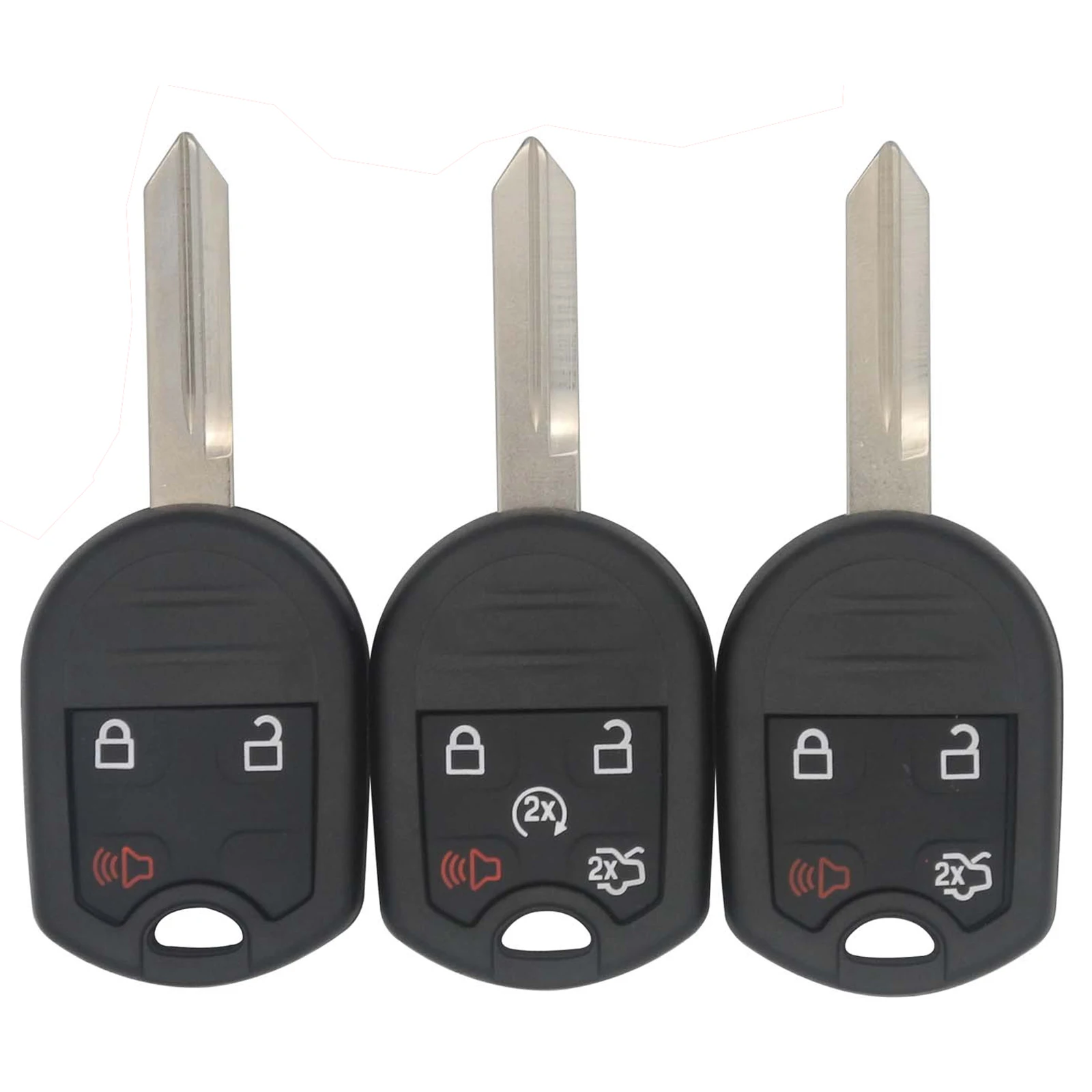 

jingyuqin Remote Car Key Shell For Ford Edge Raptor Explorer Expedition Escape Maverick Kuga Mustang F150 F250 Super Duty 3/4/5B