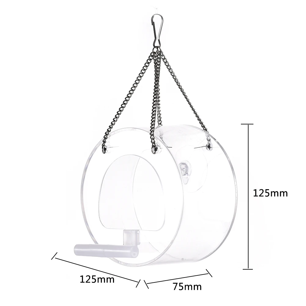 Акриловая кормушка для птиц треугольные круглые Висячие прозрачные наружные водостойкие Кормление птиц устройства птица средство для кормления домашнего животного