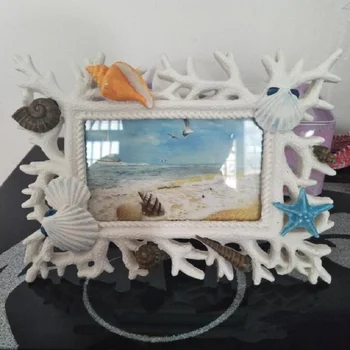 

UBRUSH Creative Mediterranean Photo Frame white 22*18 cm Modern For 6 Inch Photo Photo Frame For Home For Gift