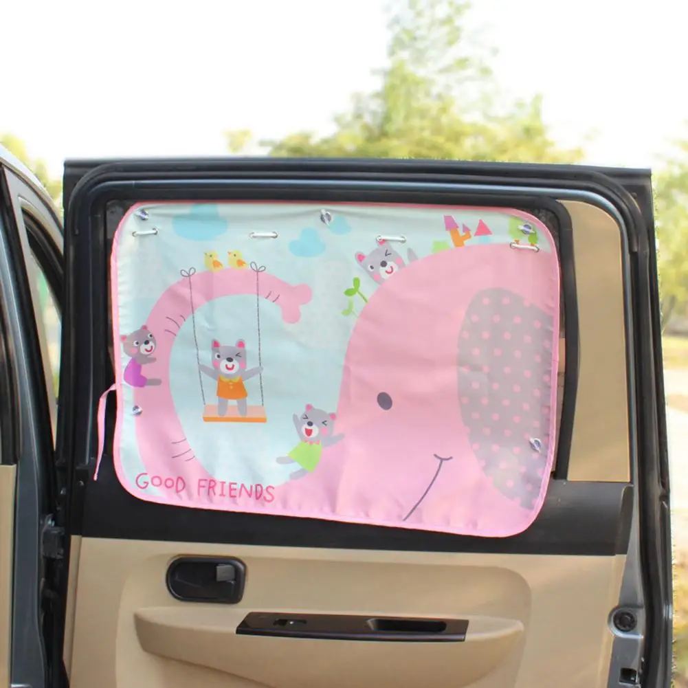 

Car Cartoon Curtain Cover Sun Blocking Auto Curtain Side Blocking Tensile Sunshade Curtain 70*50cm For Children Car-styling