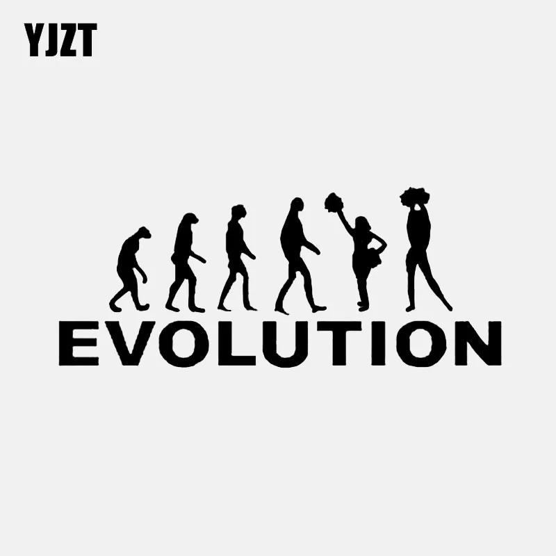 YJZT 15 4*6 3 см модная EVOLUTION Cheerleader декор для Автомобиля Виниловые высококачественные