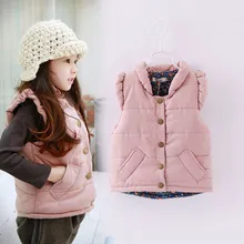 Vêtements de princesse enfants papillon doux coton enfants colete infantil Automne Hiver Collier de Ruche Manteau Casual bébé filles Gilet