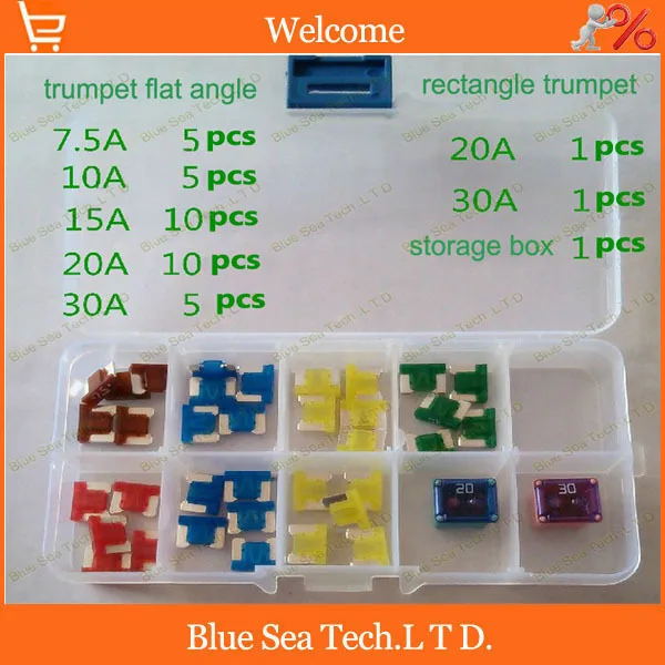 

1 sets Original 4S stores 7.5A-30A Auto fuse Kit with transparent box,car fuses sets,automobile fuses for Honda Car